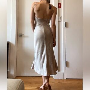 Elegant Silky Midi Dress